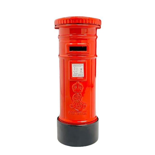 British Red Postbox Money Box -  Kids Piggy Bank - Money Bank for Kids