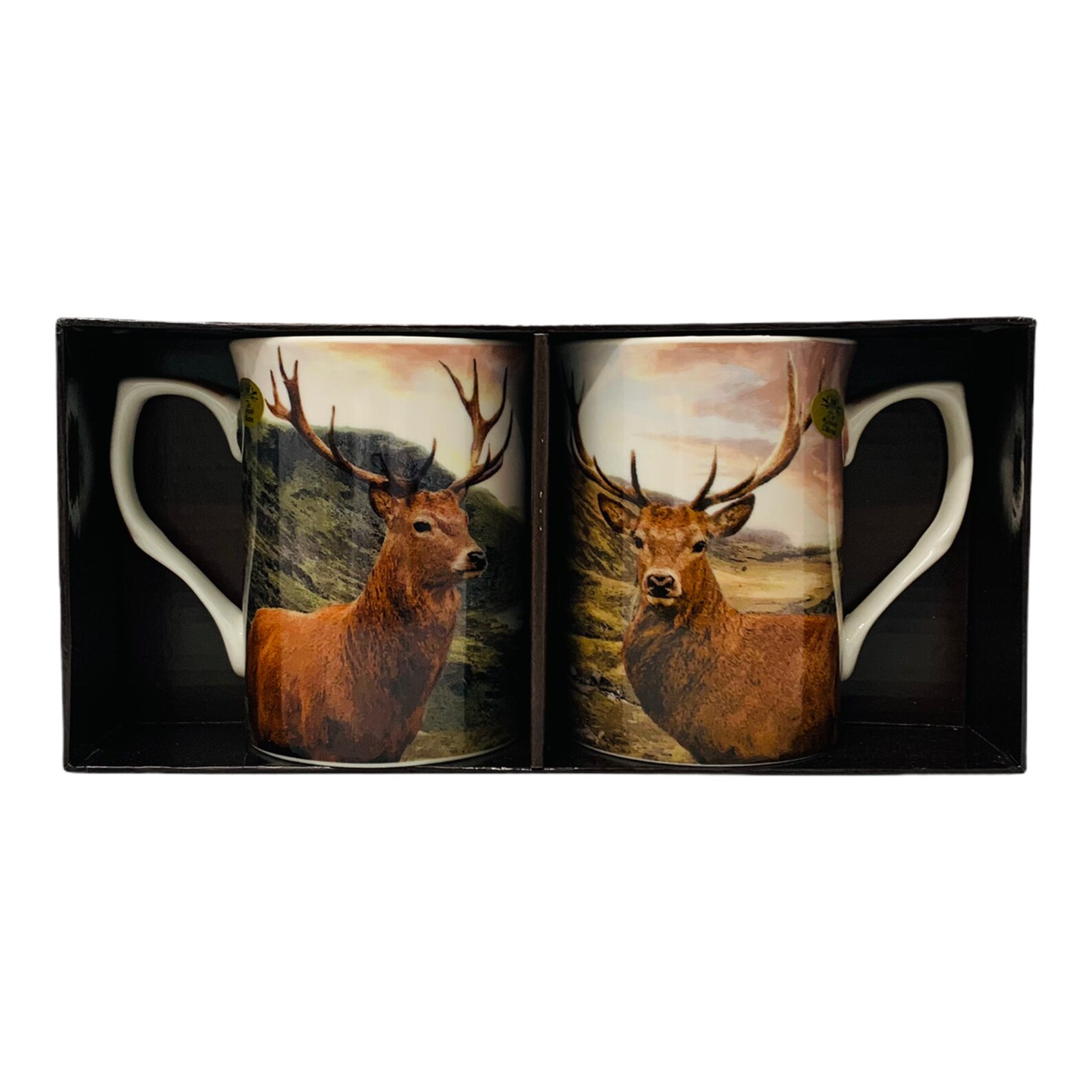 Stag Mugs x2 by The Leonardo Collection Etsy