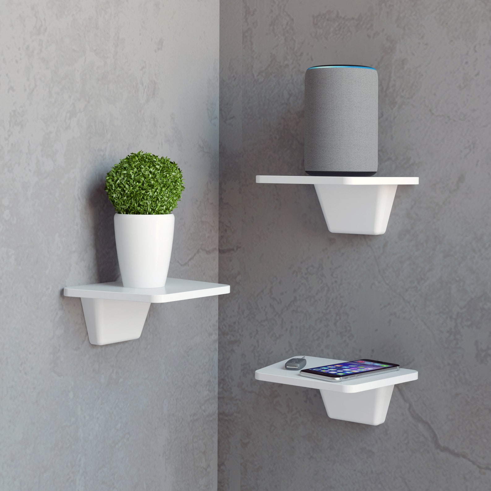 Minimalist Floating Shelves Set of 2 White Floating Shelves Etsy UK