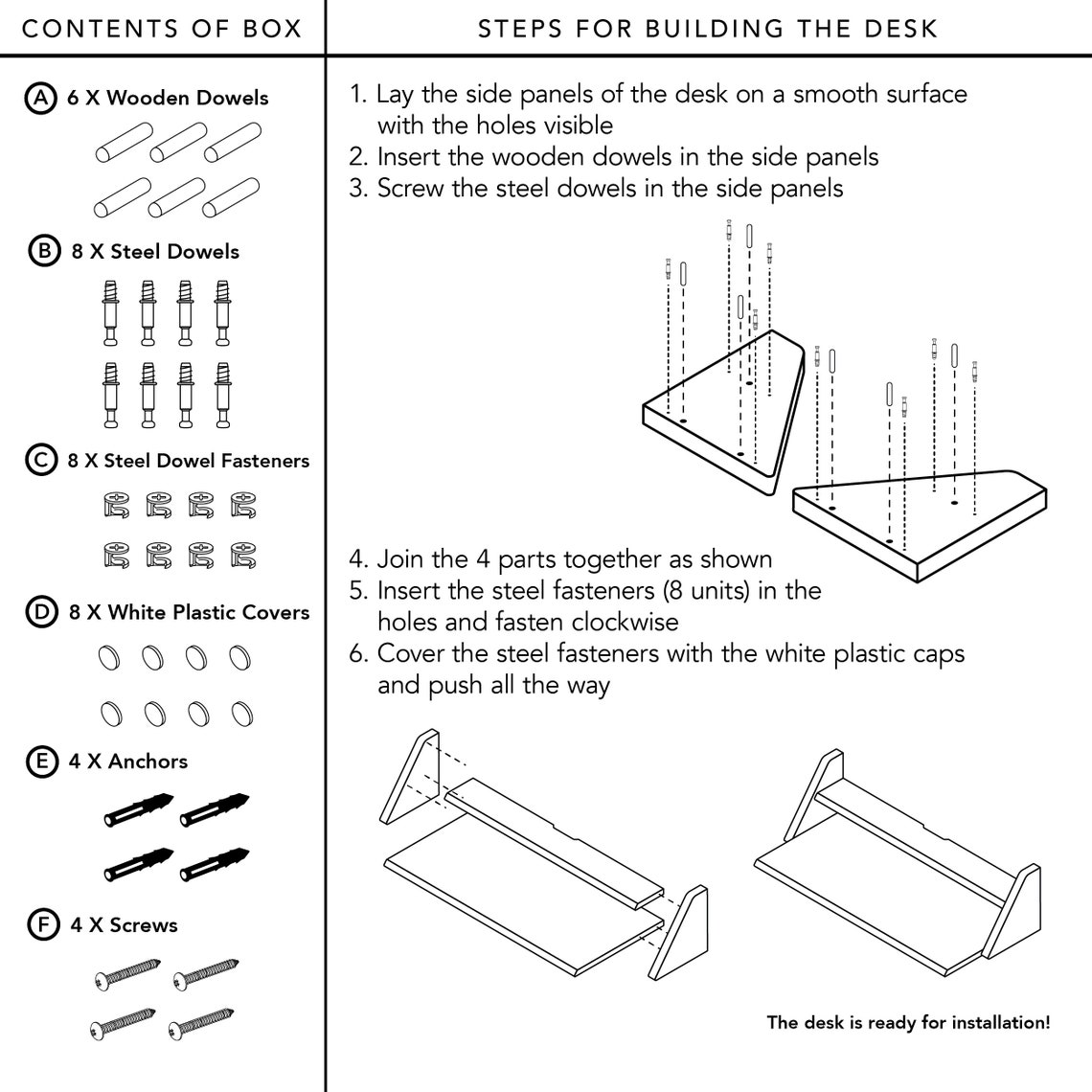 Reversible Wall Desk White Floating Desk for Wall With Wall Etsy