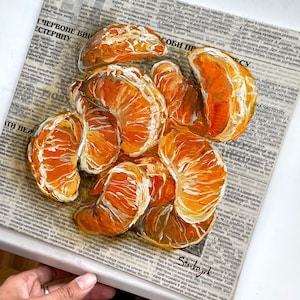 Tangerine painting Orange painting Original oil painting image 3