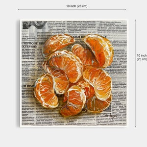 Tangerine painting Orange painting Original oil painting image 5