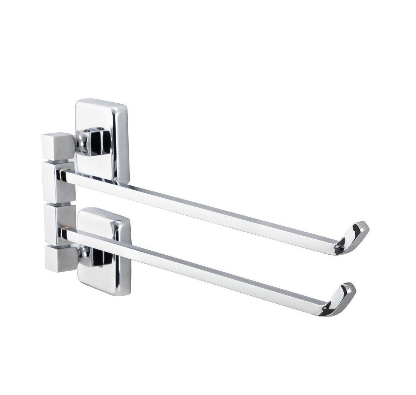 Double Towel Holder Swivel Wall Hook Black Double Towel Rail Etsy