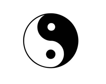 Yin Yang SVG Cut File Yin Yang Cutting File Yin Yang Clipart Clip Art Vector