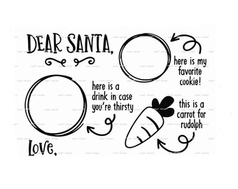 Dear Santa Tray SVG cut file
