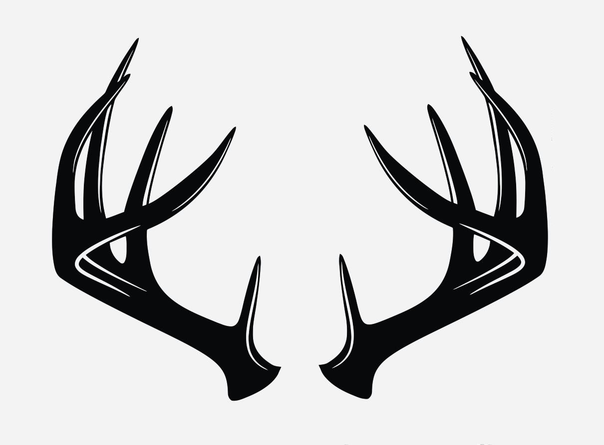 Whitetail deer antler silhouette #AD , #deer, #antler, #silhouette,  #Whitetail