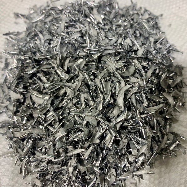 Bag of Aluminum Shavings Metal Shavings Aluminum Confetti Metal Confetti CNC Shavings Metal Craft