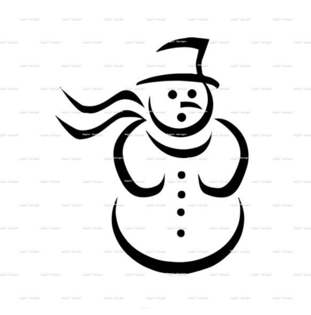 Snowman SVG Cut File - Etsy
