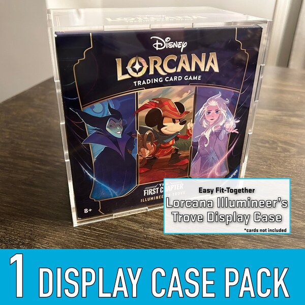 Acrylic Display Case for sealed Disney Lorcana Illumineer’s Trove. Protective Display Box Fits The 1st Chapter. Easy-Fit No Glue Assembly!