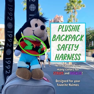 Backpack Harness Designed for Nuimos: to secure your Nuimos or small size plushies to your bag or body strap! Fixed Fit Choose Custom Colors