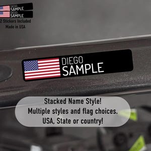 Bike Name Stickers (Pair) for Bike Frame (Stacked Name). Custom & Personalized Bike Frame Stickers- Triathlon, Road, Kid&#39;s Bike. Waterproof.
