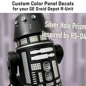 R5 Unit Holographic Prism Decals for GE Droid Panels - Custom fit high quality decals to retheme your Droid Depot Droid.