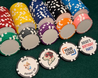 Custom UV Printed Poker Chips, Personalized Golf Ball Marker, Event Favors