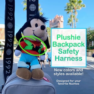 Backpack Harness Designed for Nuimos: to secure your Nuimos or small size plushies to your bag or body strap! Fixed Fit Choose Custom Colors