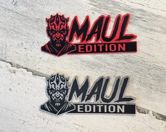 MAUL EDITION Laser Engraved Car Emblem: UV Resistant Badge