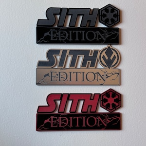 SITH EDITION Laser Engraved Car Emblem Badge