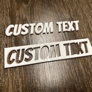 Custom Car Name Emblem: Comicbook Style, Personalized Text Badge