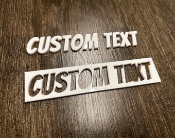 Custom Car Name Emblem: Comicbook Style, Personalized Text Badge
