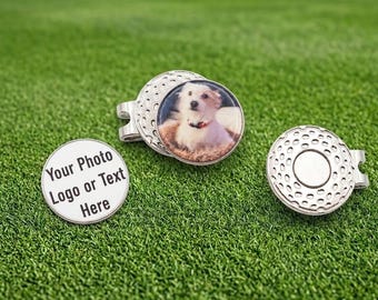 Personalized Golf Ball Marker Hat Clip: Custom Photo, Printed in USA