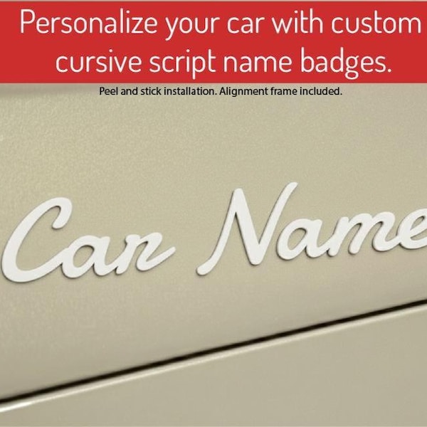 Benutzerdefiniertes Script Emblem Abzeichen: Klassische LKW-Verkleidung mit Ihrer Personalisierung - Autosicherer Klebstoff
