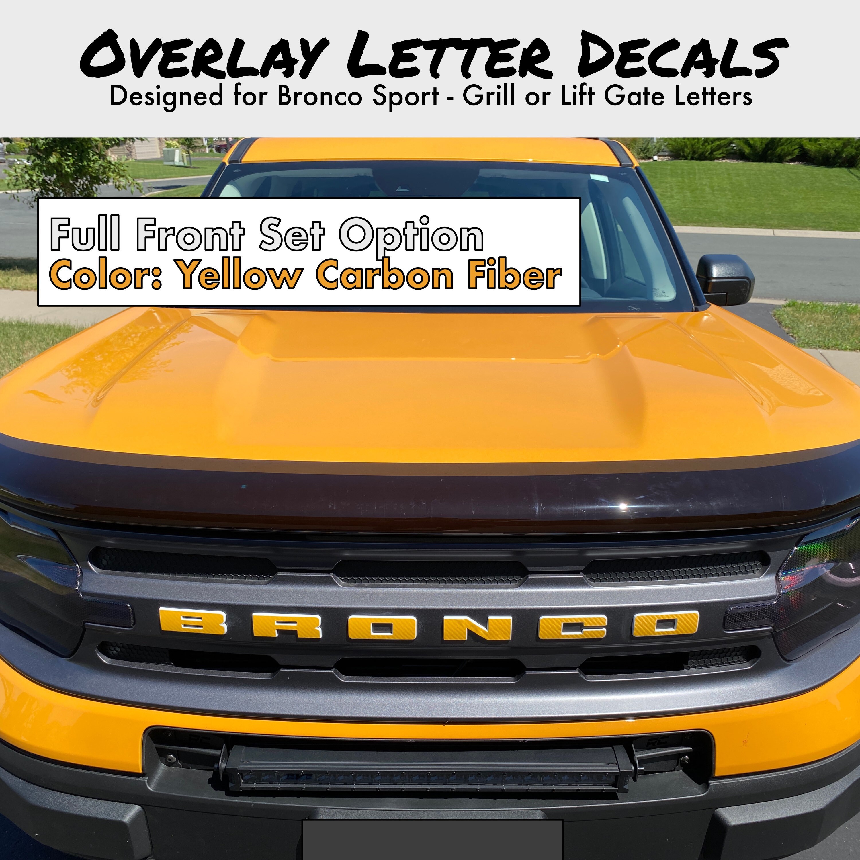 Custom Bronco Letters Overlay Decals Full Set Custom Fit Etsy UK