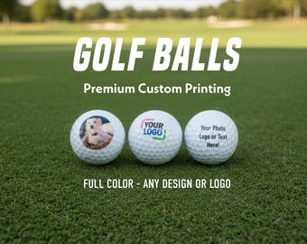 Custom UV Printed Golf Balls | Personalized Photo Logo Text Bachelor Party Gift