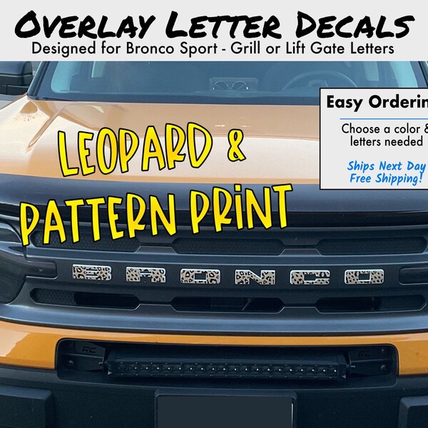 Bronco Sport Letter Overlay Etsy
