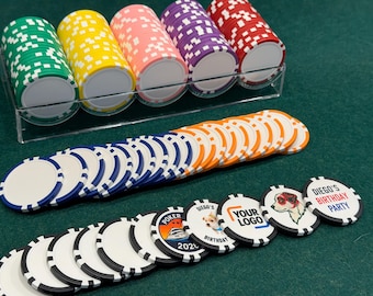 Ficha de póker personalizada | Chip de póker impreso | Marcador de bola de golf personalizado | Regalo para despedidas de soltero