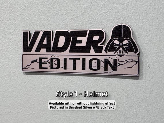 Vader Edition Laser Engraved Car Emblem Badge - Etsy
