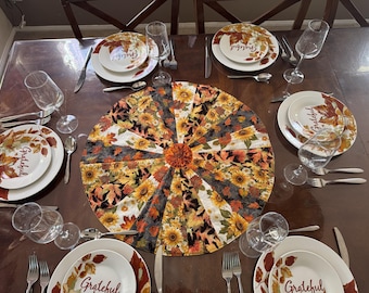 Autumnal Round Table Topper