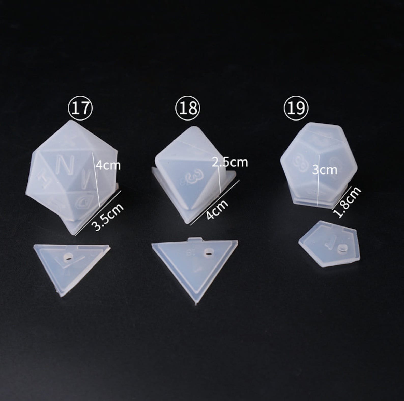 7Pcs DnD Dice MoldResin Dice Molds Set19 Styles Polyhedral Etsy