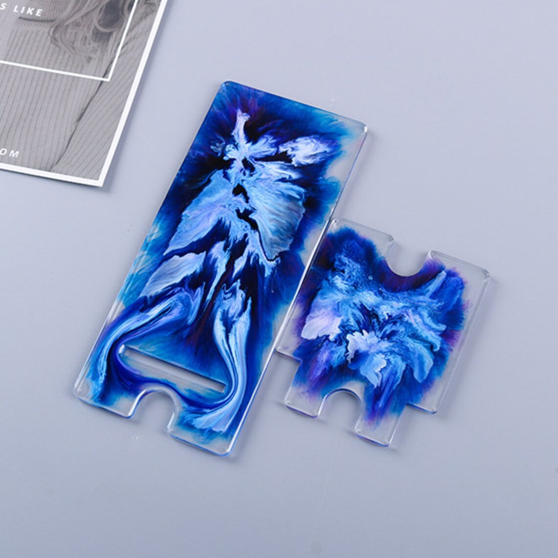 Simple Phone Stand Resin Moldphone Stand Silicone Moldmobile Etsy