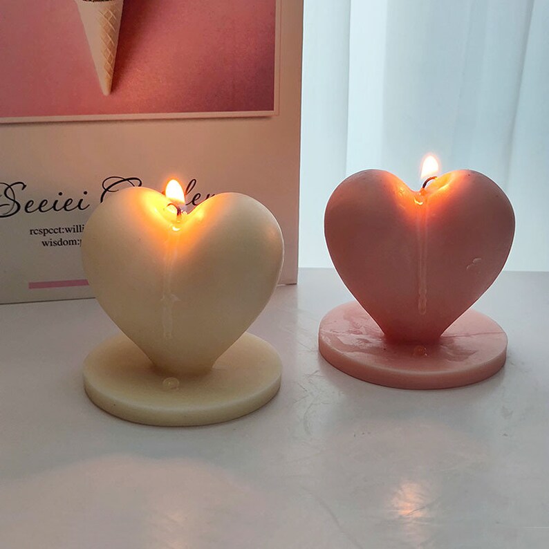 3D Heart Candle Silicone Moldheart Shaped Candle Moldlove Etsy