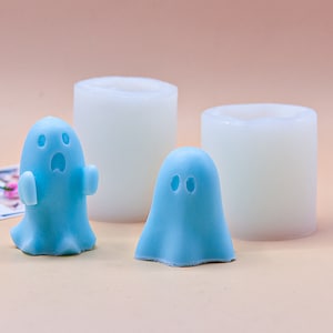 3D Ghost Candle Silicone Mold-Cute Ghost Candle Mold-Halloween Ghost Candle Mold-Spooky Candle Mold-Ghost Chocolate Cake Decor Mold