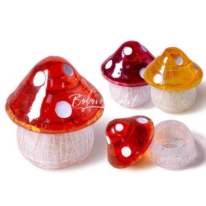 Mushroom Storage Box Mold-Cute Mushroom Jar Mold-Mushroom Resin Mold-Agaric Mushroom Mold-3D Mushroom Silicone Mold-Jewelry Trinket Box Mold