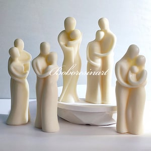 Family Candle Silicone Mold-Couple Love Candle Mold-Mother and Baby Candle Mold-3D Portrait Candle Mold-DIY Aromatherapy Plaster Mold