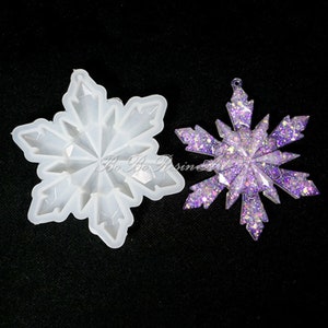 Christmas Snowflake Silicone Mold-Snowflake Pendant Resin Mold-Snowflake Keychain Mold-Silicone Snowflake Mold-Epoxy Resin Art Mold