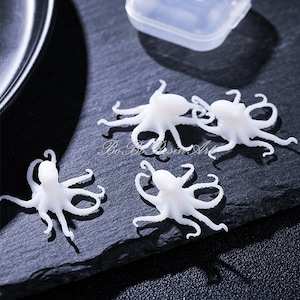 3D Miniature Octopus Flower Resin Filler-Craft Resin Filling Model-Silicone Mold Filler-Micro Landscape Decor-Jewelry Making Supplies