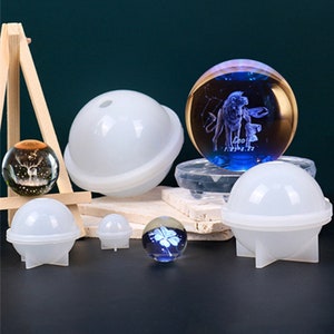 3D Sphere Resin Silicone Mold-Crystal Sphere Mold-Round Ball Mold-Planet Night Light Mold-Sphere Jewelry Pendant Mold-Epoxy Resin Art Mold