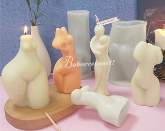 Portrait Candle Silicone Mold-Female Body Candle Mold-Mother Child Candle Mold-Abstract Body Art Mold-DIY Aromatherapy Plaster Mold