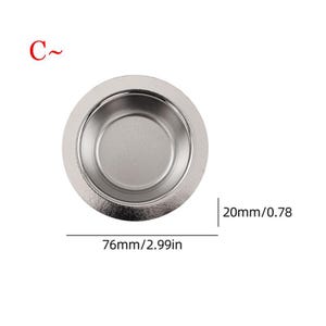 Puede incluir: Un plato de soldadura de metal plateado con un di&aacute;metro de 76 mm y una profundidad de 20 mm.