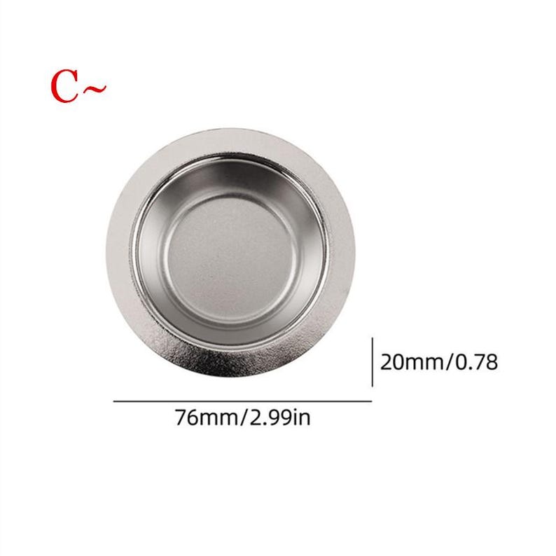 Puede incluir: Un plato de soldadura de metal plateado con un di&aacute;metro de 76 mm y una profundidad de 20 mm.