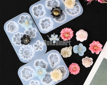 Colorful Flower Silicone Mold-Sunflower Flower Resin Mold-Small Daisy Mold-Jewelry Making Mold-Epoxy Resin Craft Mold-Scented Plaster Mold