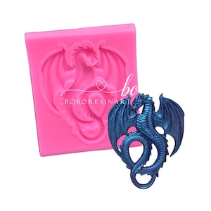 Flying Dragon Silicone Mold-Dragon Resin Mold-Dragon Fondant Chocolate Mold-Cake Decor Mold-UV Resin Mold-EpoxyArt Mold