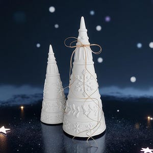 Stampo in silicone per albero di Natale carino, stampo per candela a forma di fiocco di neve natalizio, stampo per decorazioni natalizie, stampo per cemento artistico, stampo in resina di gesso Jesmonite