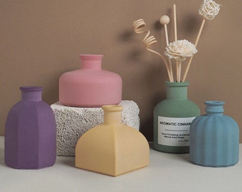 5 Styles Vase Silicone Mold-Geometric Vase Resin Mold-Striped Flower Vase Mold-Concrete Cement Vase Mold-Modern Vase Decor Mold