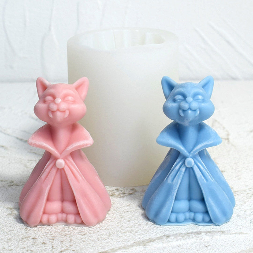 Halloween Cat Silicone Moldcartoon Cat Candle Moldanimal Cat Resin