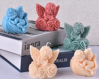 3D Angel Baby Silicone Mold-Sleeping Baby Angel Candle Mold-Rose Angel Candle Mold-Shell Angel Candle Mold-Aromatherapy Plaster Mold