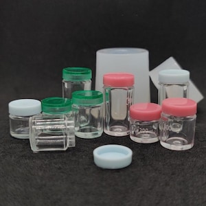 Miniature Jar Silicone Mold-Glass Jar Resin Mold-Cute Storage Jar Mold-Miniature Dollhouse Jar Mold-Food Shop Kitchen Mold-UV Resin Art Mold