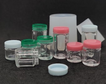 Miniature Jar Silicone Mold-Glass Jar Resin Mold-Cute Storage Jar Mold-Miniature Dollhouse Jar Mold-Food Shop Kitchen Mold-UV Resin Art Mold